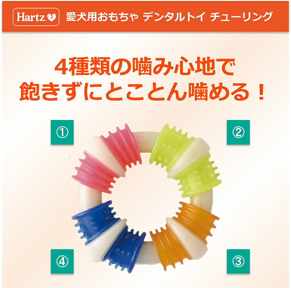 ハーツ Hartz デンタルトイ チューリング ベーコンフレーバー S~M (犬・ドッグ)