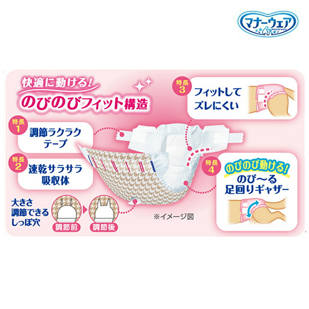 【4枚×4袋】ユニ・チャーム マナーウェア 女の子用 Mサイズ 小型犬~中型犬用 4種のデザインパック おむつ (犬・ドッグ)