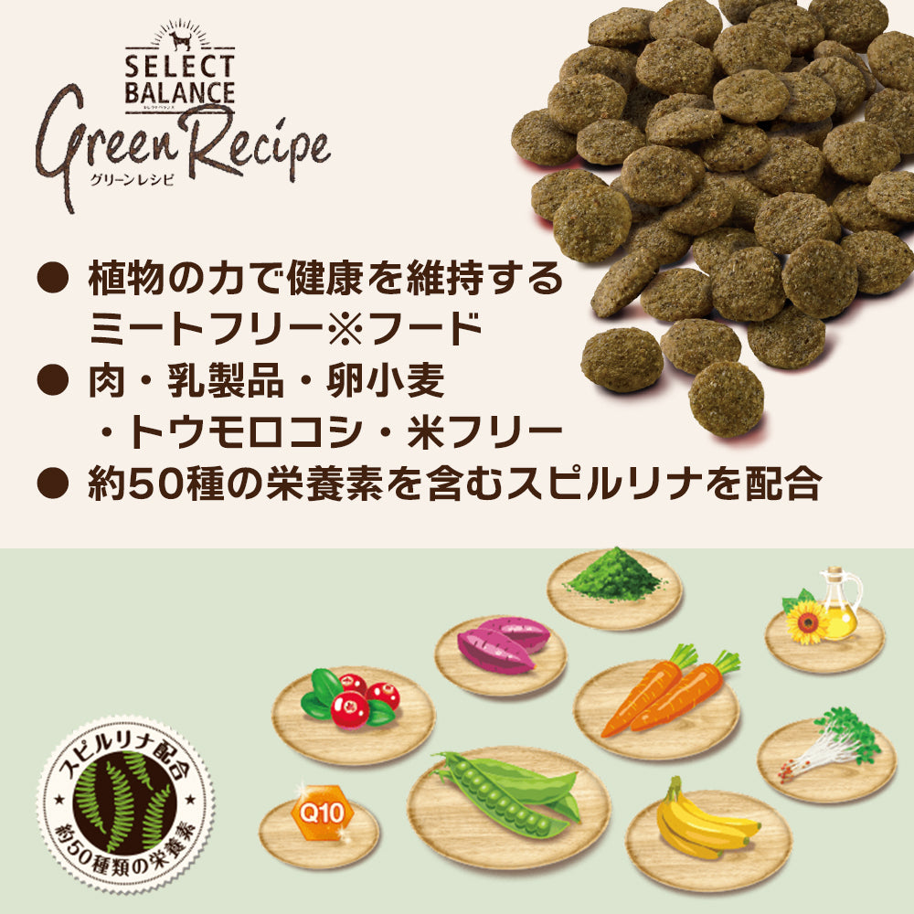 セレクトバランス グリーンレシピ アダルト 1才以上の成犬用 ヴィーガン 小粒 800g(犬・ドッグ)