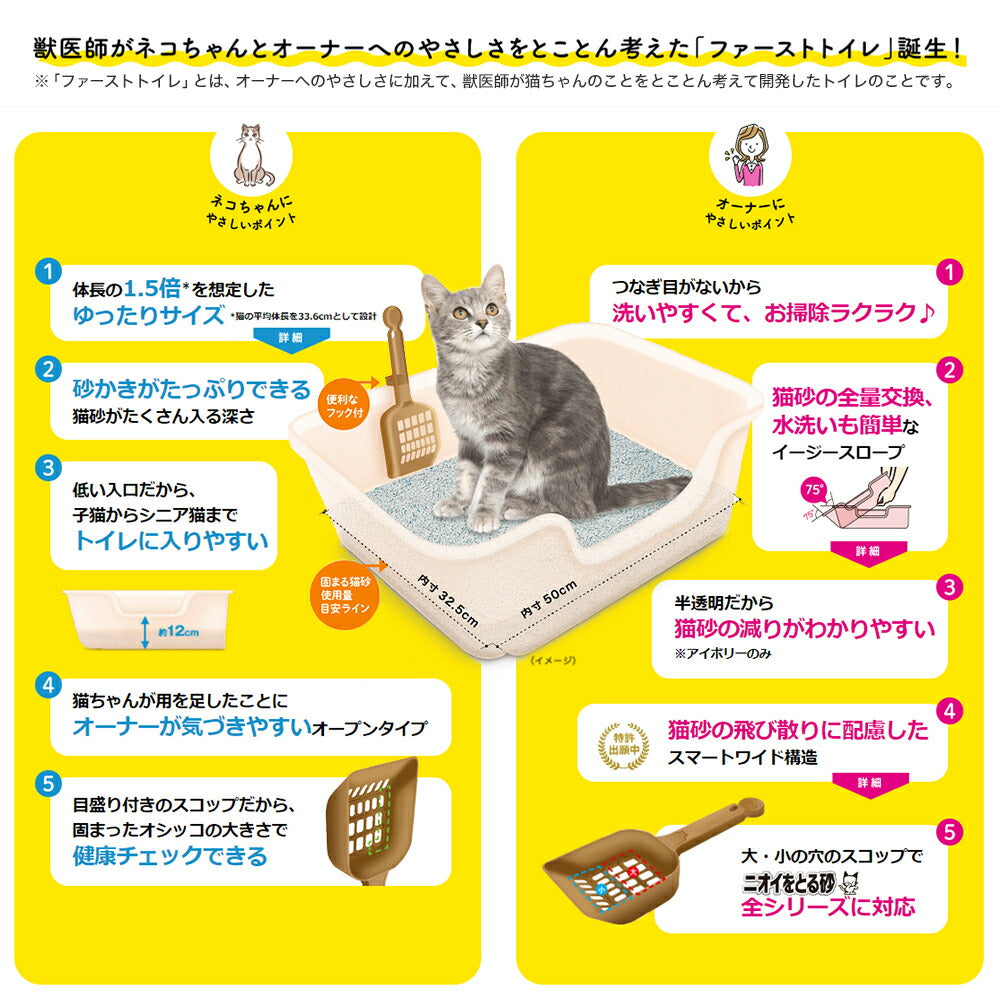 ライオン 獣医師開発 ニオイをとる砂専用 猫トイレ 1個 (猫・キャット)
