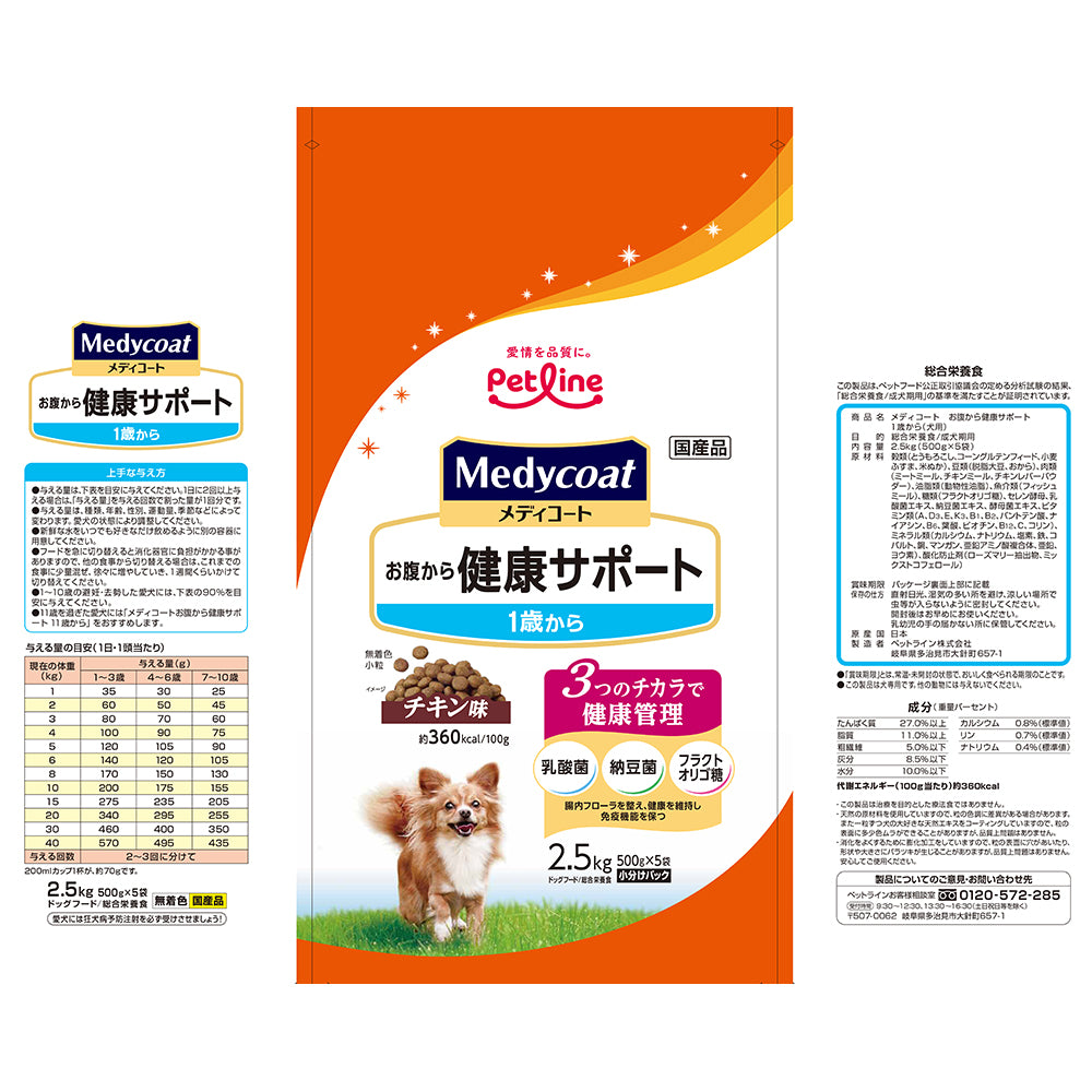 ペットライン メディコート お腹から健康サポート 1歳から 2.5kg (犬・ドッグ)
