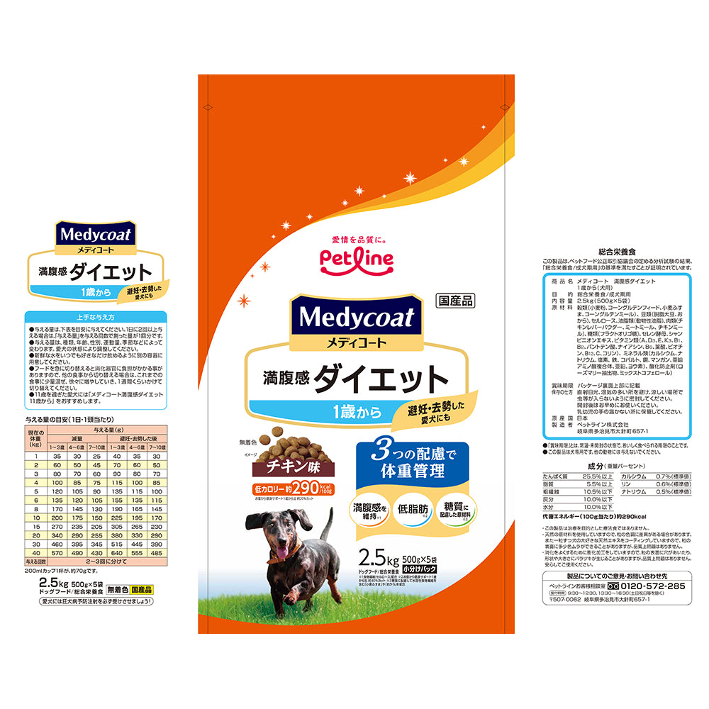 ペットライン メディコート 満腹感ダイエット 1歳から 2.5kg (犬・ドッグ)