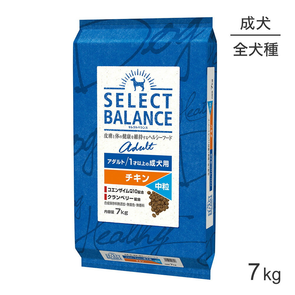 セレクトバランス アダルト 1才以上の成犬用 チキン 中粒 7kg (犬・ドッグ)