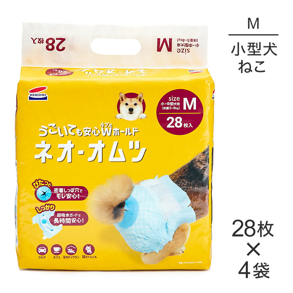 【28枚×4袋】コーチョー ネオ・オムツ M (犬・ドッグ)