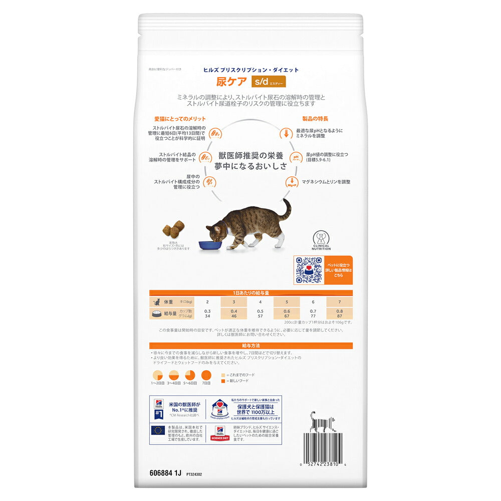 【2kg×2袋】ヒルズ s/d 尿ケア 療法食 (猫・キャット)