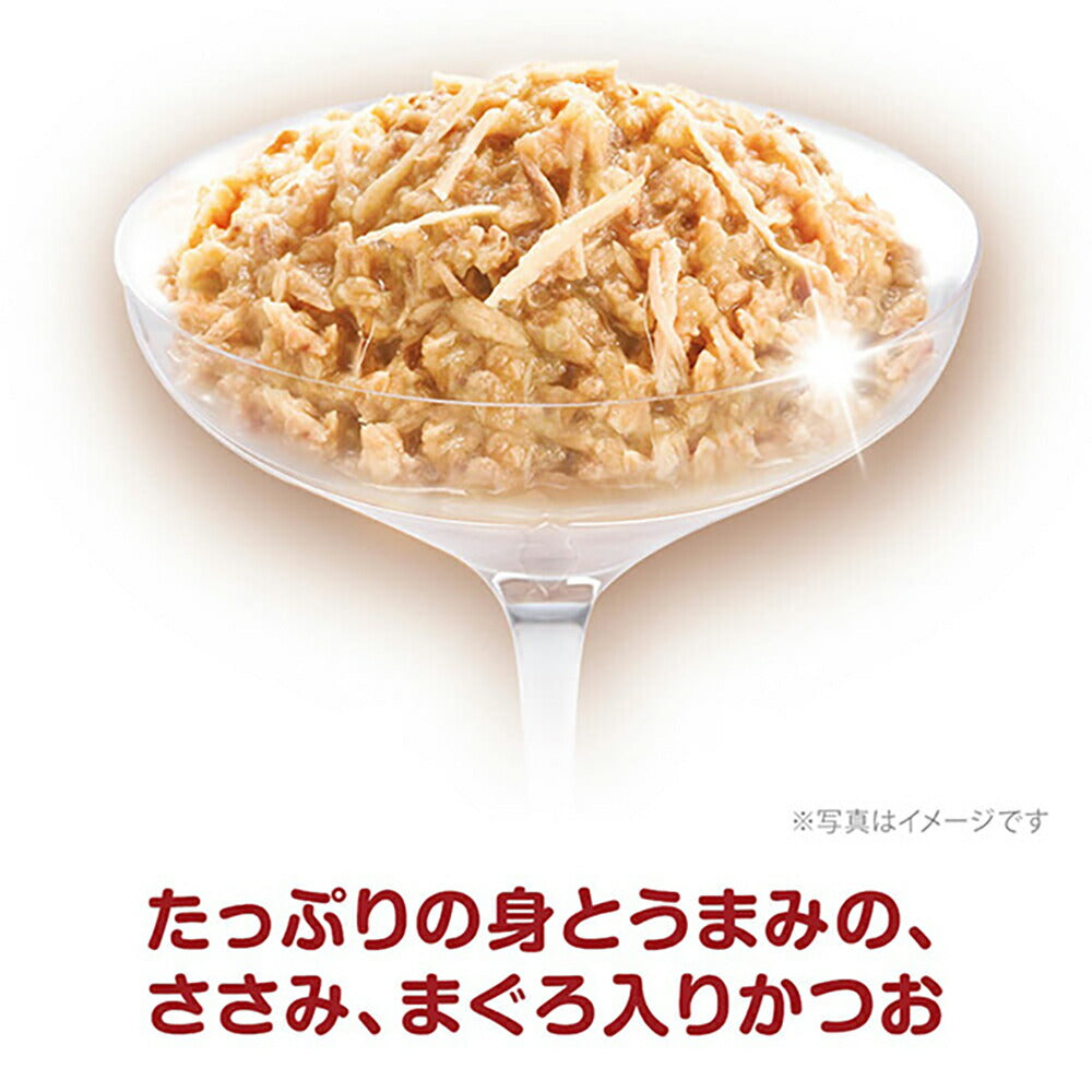 【35g×16袋】ユニ・チャーム 銀のスプーン 三ツ星グルメ パウチ フレーク 15歳頃から ささみ・まぐろ入りかつお ウェット (猫・キャット)