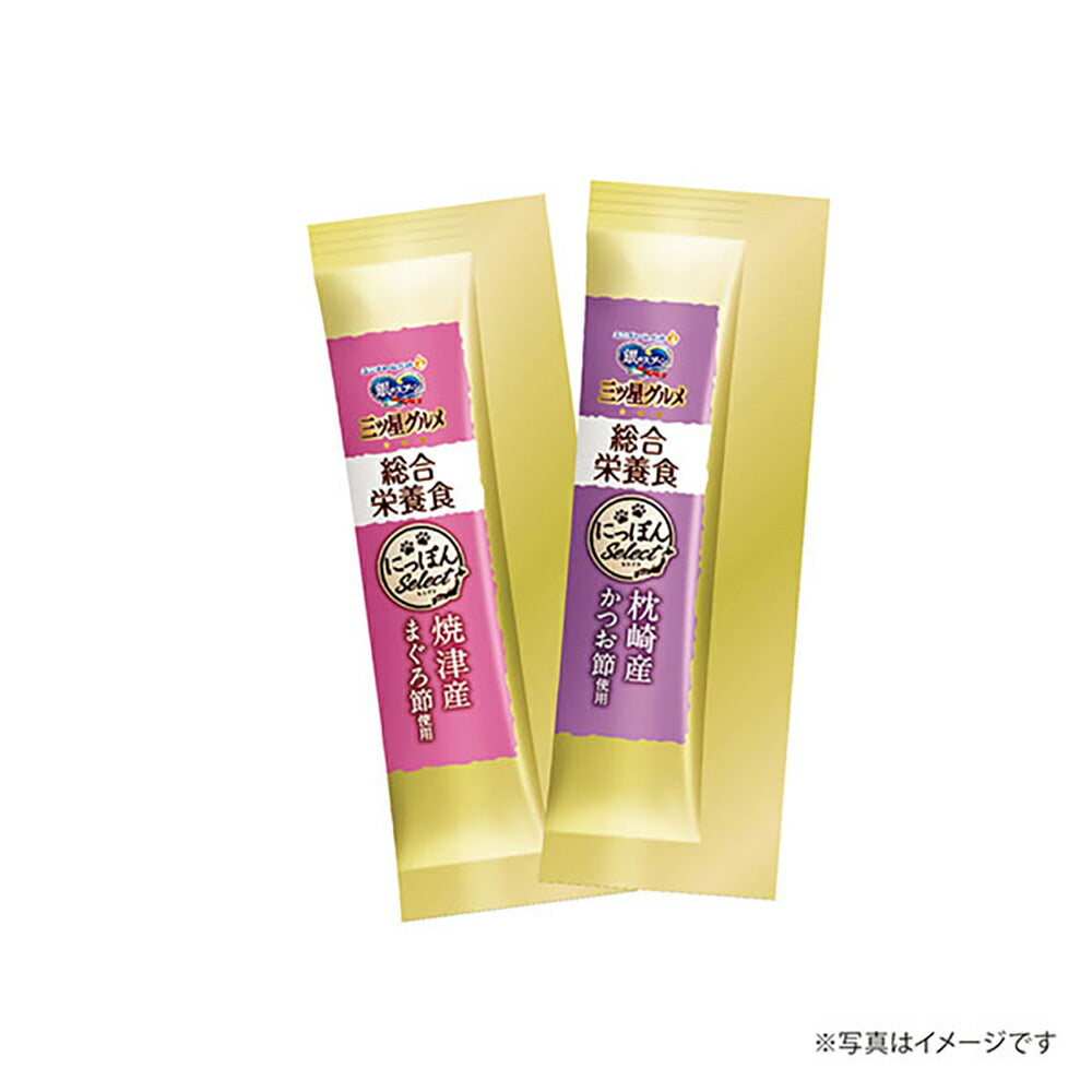 【6g×8本×48袋】ユニ・チャーム 銀のスプーン おやつ にっぽんSelect 総合栄養食 とろリッチ 2種のアソート 全年齢用 まぐろ節&かつお節 (猫・キャット)