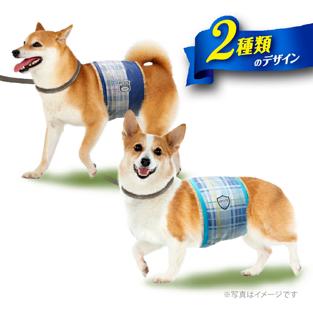 【18枚×4袋】ユニ・チャーム マナーウェア 男の子用 Lサイズ 中型犬用 青チェック・紺チェック おむつ (犬・ドッグ)