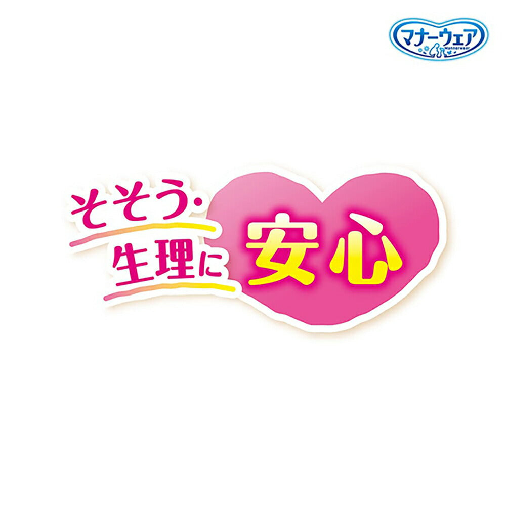 【34枚×2袋】ユニ・チャーム マナーウェア 女の子用 Mサイズ 小型犬~中型犬用 モーヴピンクドット・ピンクチェック おむつ (犬・ドッグ)