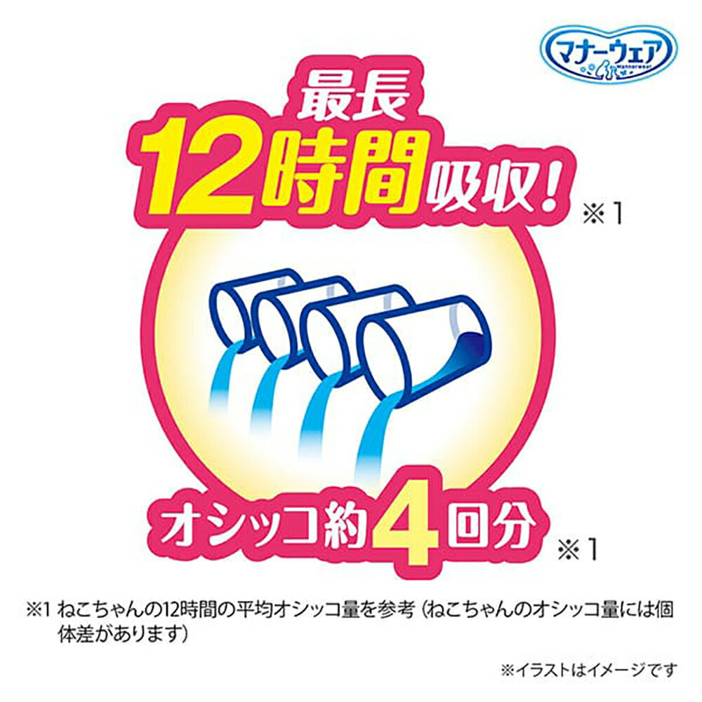 【4枚×2袋】ユニ・チャーム マナーウェア ねこ用 Sサイズ お試しパック おむつ (猫・キャット)