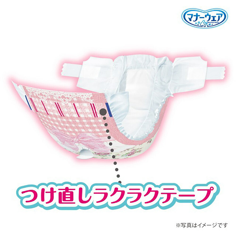 【42枚×4袋】ユニ・チャーム マナーウェア 女の子用 SSSSサイズ 超小型犬・子犬用 ピンクリボン・青リボン おむつ (犬・ドッグ)