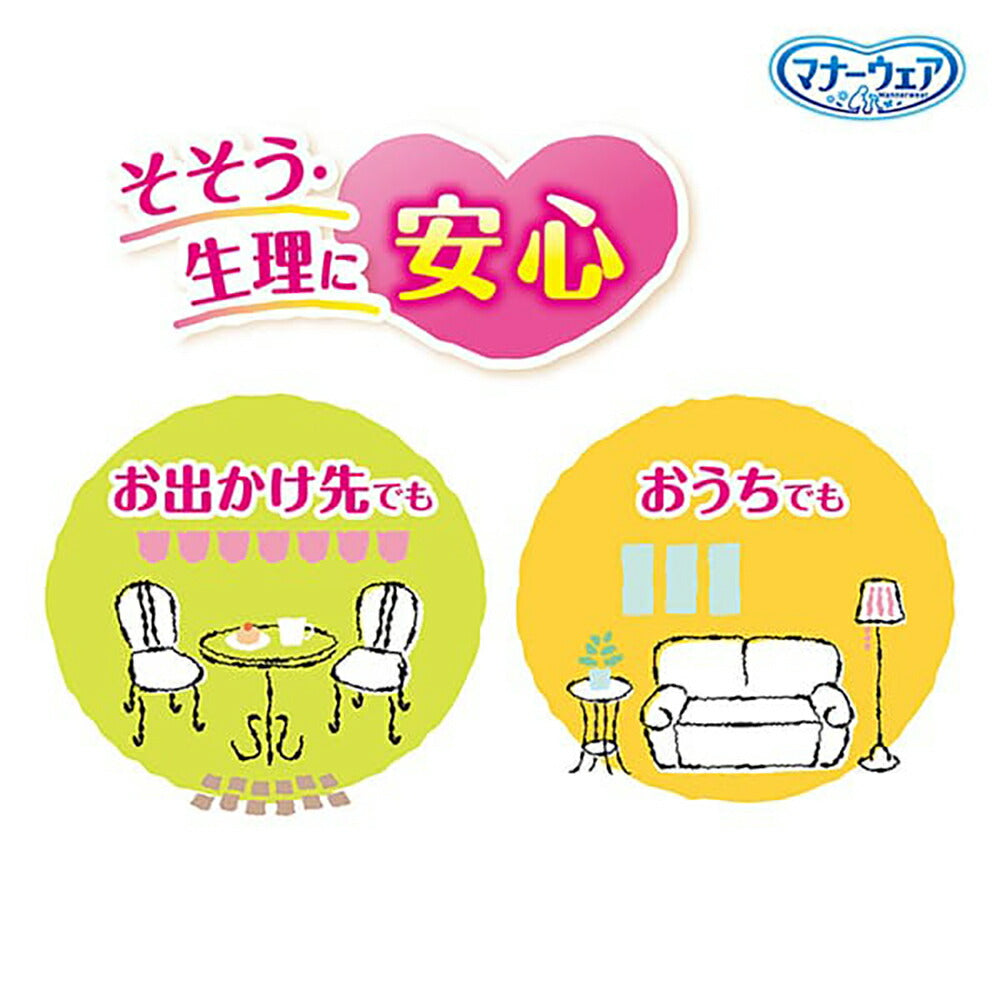 【4枚×4袋】ユニ・チャーム マナーウェア 女の子用 SSSSサイズ 超小型犬・子犬用 2種のデザインパックおむつ (犬・ドッグ)