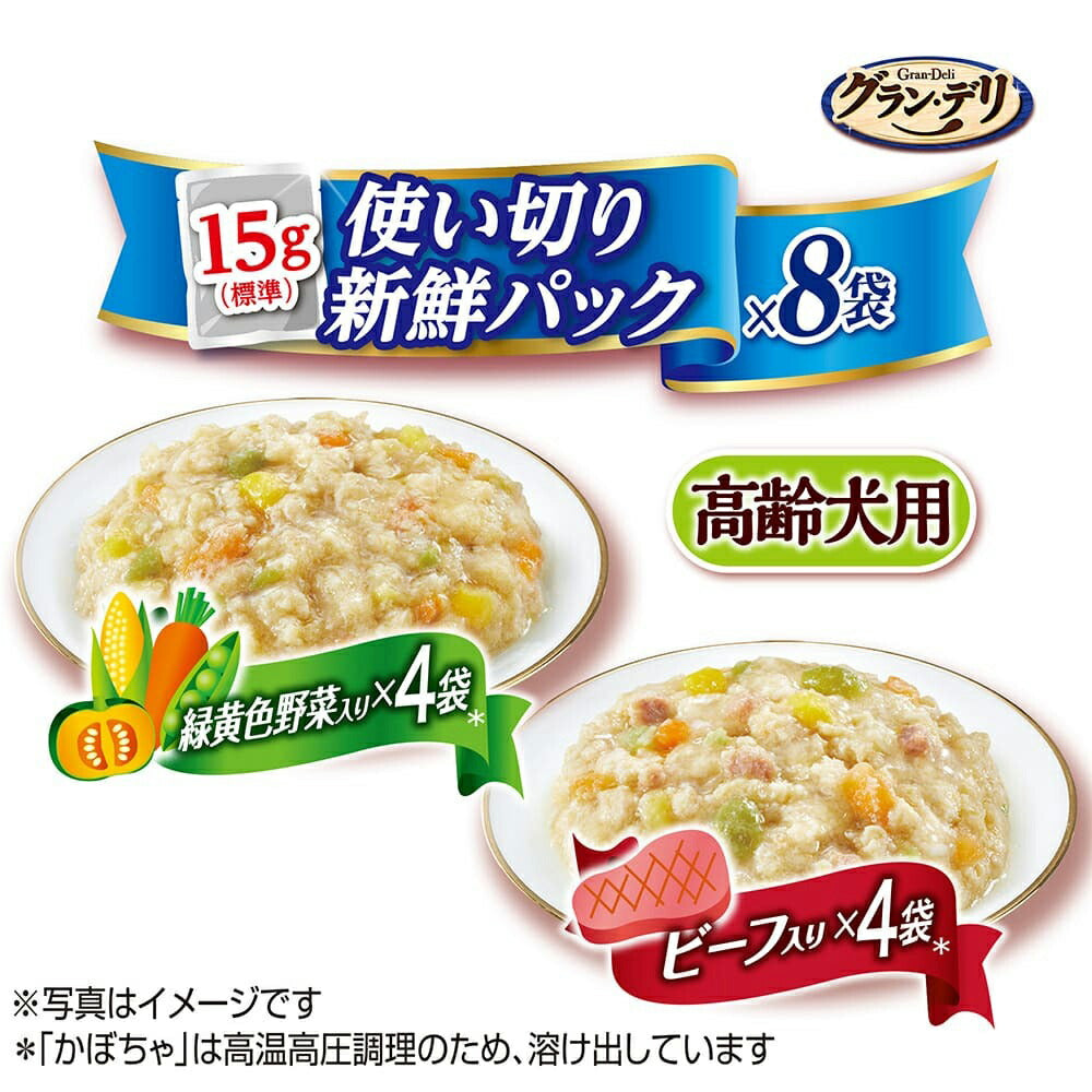 【120g×32袋】ユニ・チャーム グラン・デリ 100%国産鶏肉 パウチ 使い切りパック総合栄養食ジュレ高齢犬緑黄色野菜・ビーフ (犬・ドッグ)
