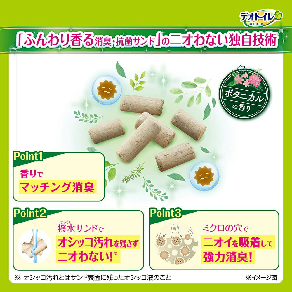 【3.8L×4袋】ユニ・チャーム デオトイレ ふんわり香る 消臭・抗菌サンド ボタニカルの香り システムトイレ用 (猫・キャット)