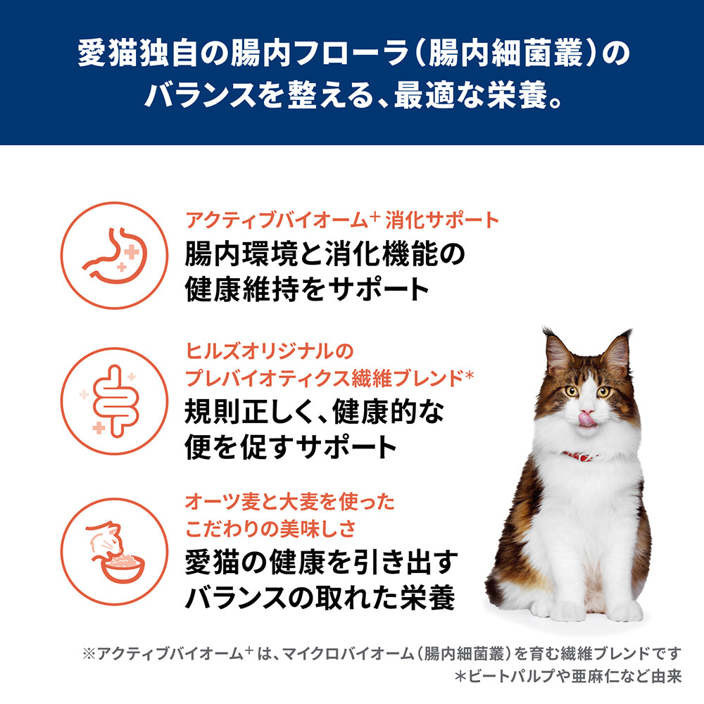 【メール便】【100g×3袋】ヒルズ サイエンス・ダイエット 腸の健康サポートプラス 1歳以上の成猫・高齢猫 チキン お試し (猫・キャット)