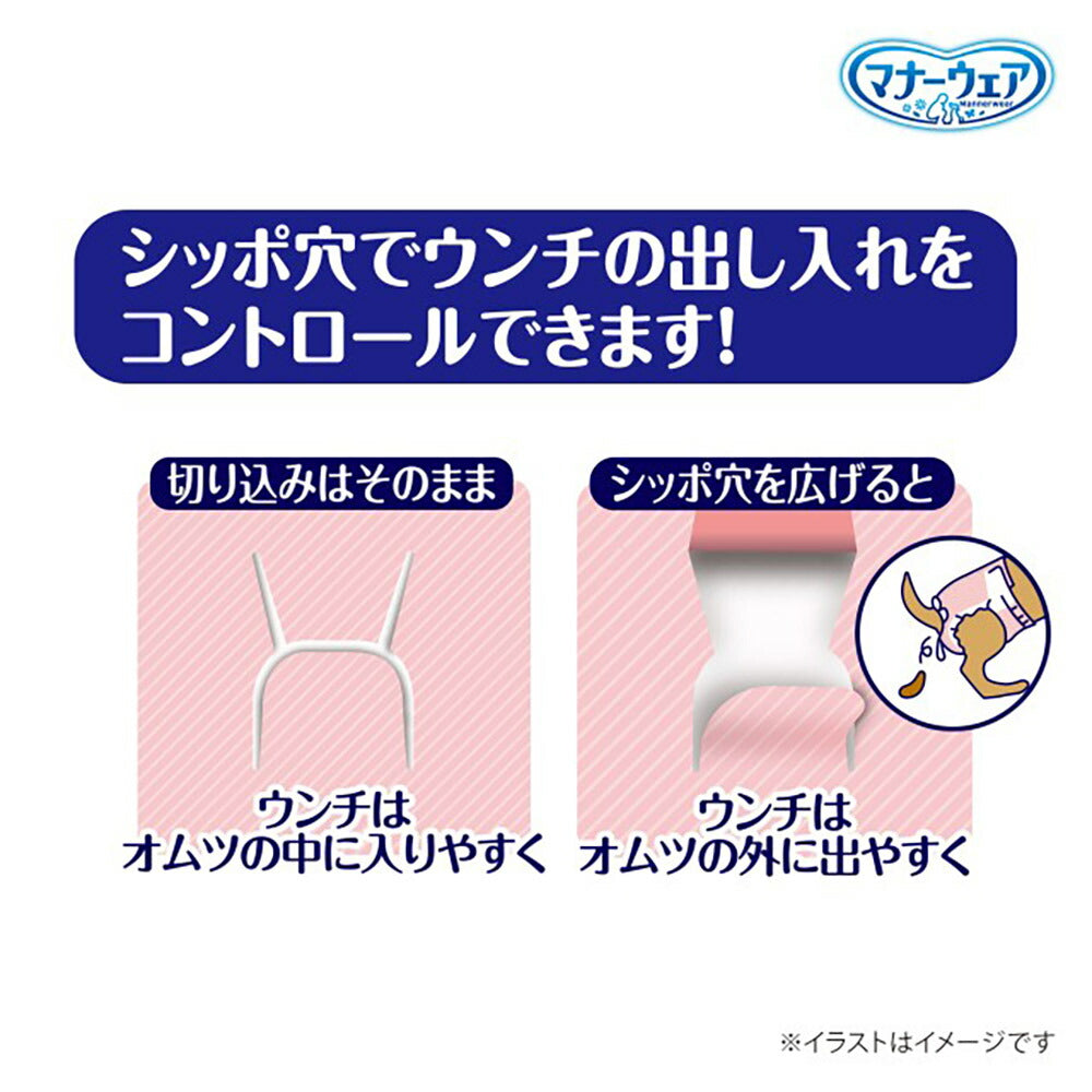 ユニ・チャーム マナーウェア 長時間快適オムツ 女の子用 Mサイズ 小型犬~中型犬用 30枚 (犬・ドッグ)