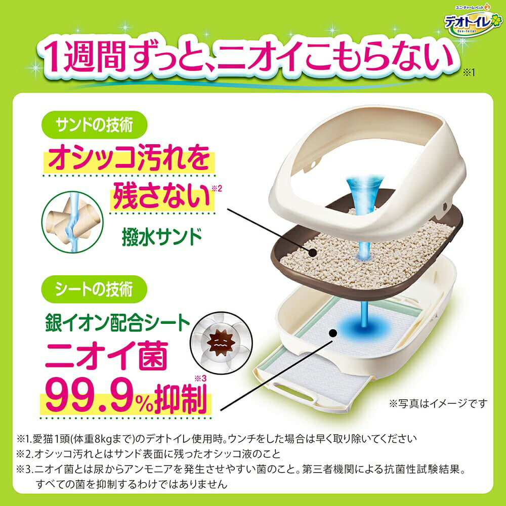 ユニ・チャーム デオトイレ らくらくシンプル 本体セット ナチュラルアイボリー システムトイレ (猫・キャット)