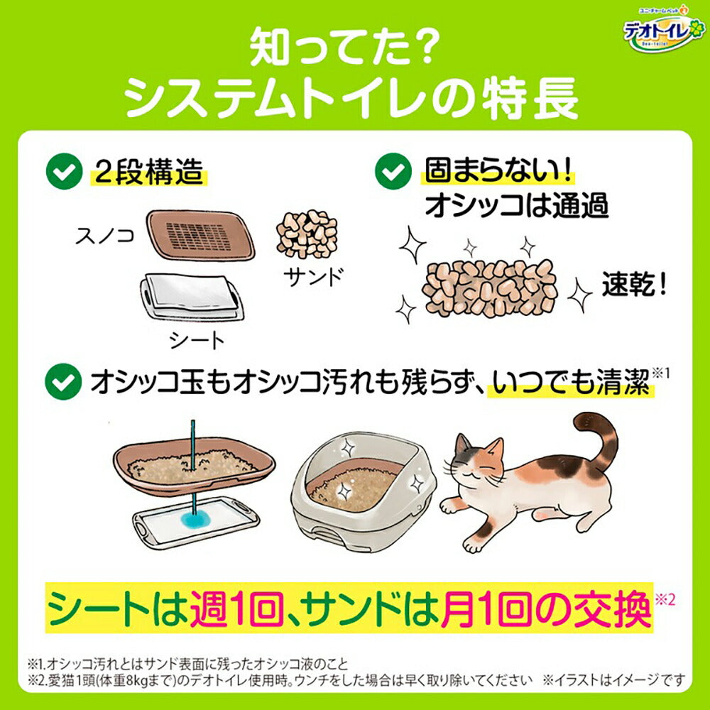 ユニ・チャーム デオトイレ らくらくシンプル 本体セット ダークグレー システムトイレ (猫・キャット)