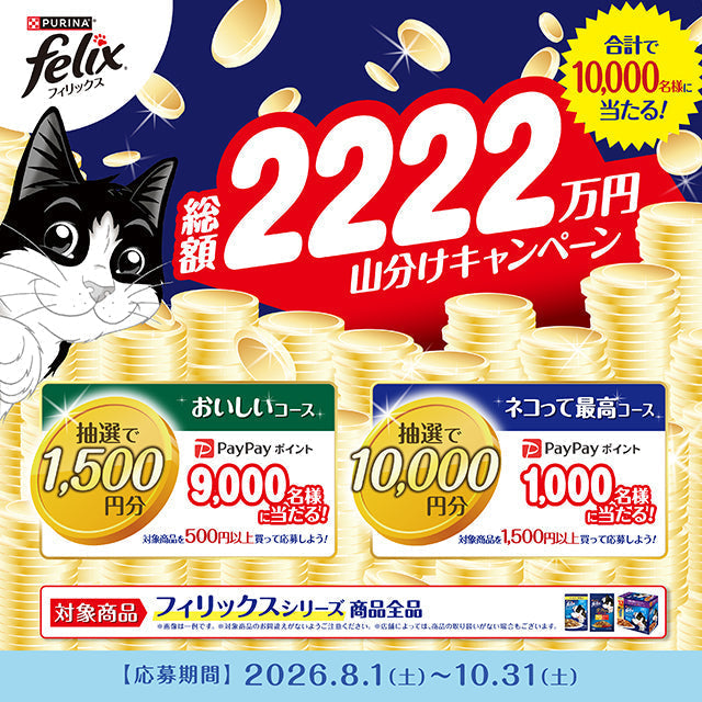 「フィリックス」総額2222万円山分けキャンペーン