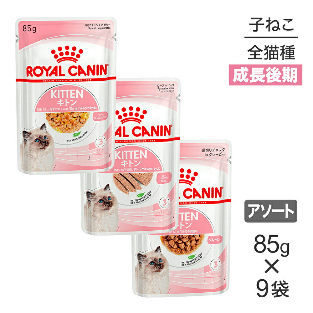 【メール便】【85g×9袋】ロイヤルカナン FHN-WET 子ねこのためのウェット お試しセット キトン (猫・キャット)[正規品]