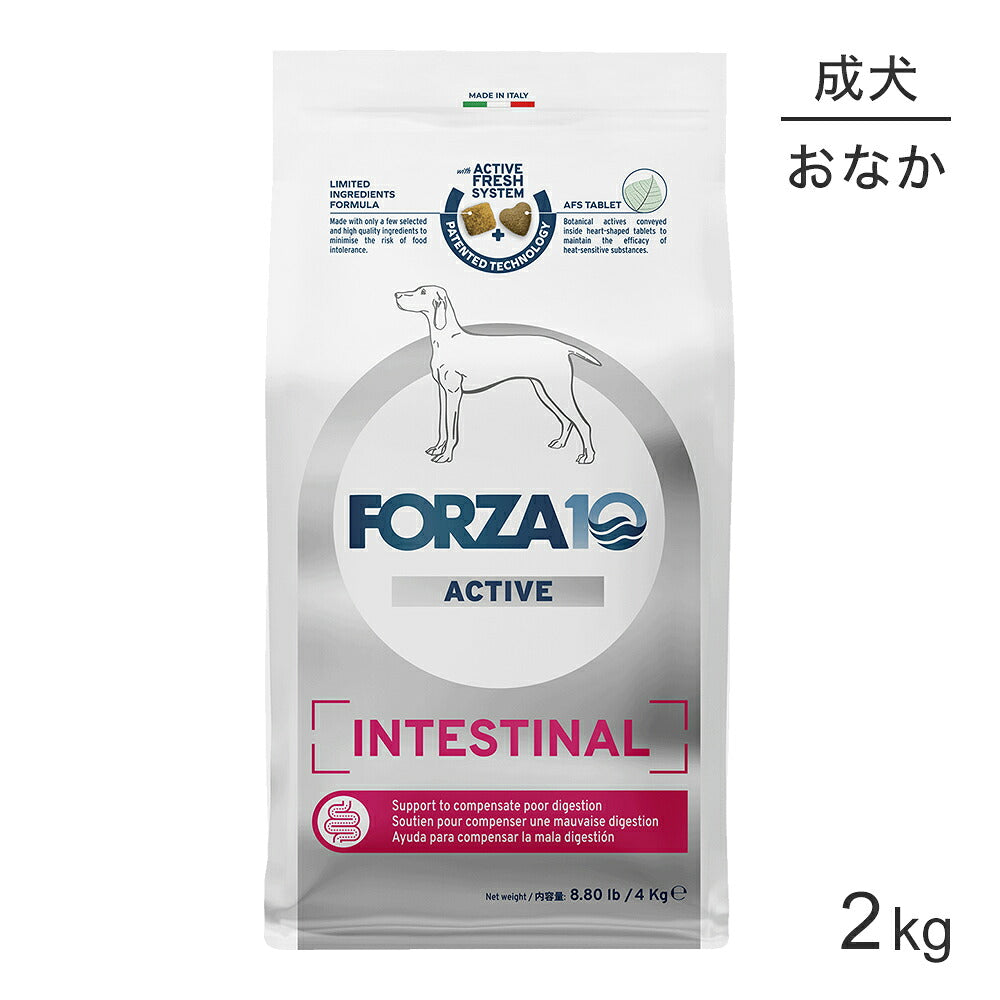 フォルツァ10 Forza10 ACTIVE インテスティナルアクティブ ミディアム 胃腸の健康維持 成犬用 中粒 4kg (犬・ドッグ)[正規品]