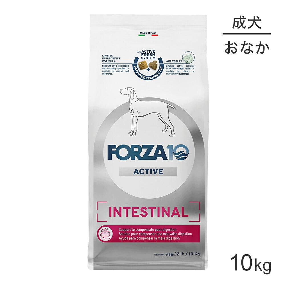 フォルツァ10 Forza10 ACTIVE インテスティナルアクティブ ミディアム 胃腸の健康維持 成犬用 中粒 10kg (犬・ドッグ)[正規品]