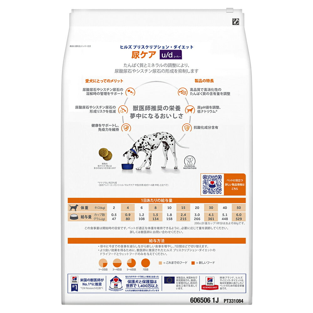 ヒルズ u/d 尿ケア 療法食 3kg (犬・ドッグ)[正規品]