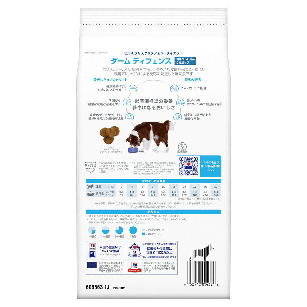 ヒルズ ダームディフェンス 環境アレルギー&皮膚ケア 療法食 1kg (犬・ドッグ)[正規品]