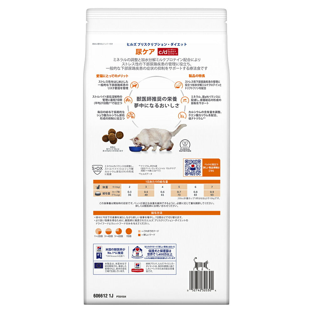 ヒルズ c/d マルチケア コンフォート 尿ケア チキン 療法食 2kg (猫・キャット)[正規品]