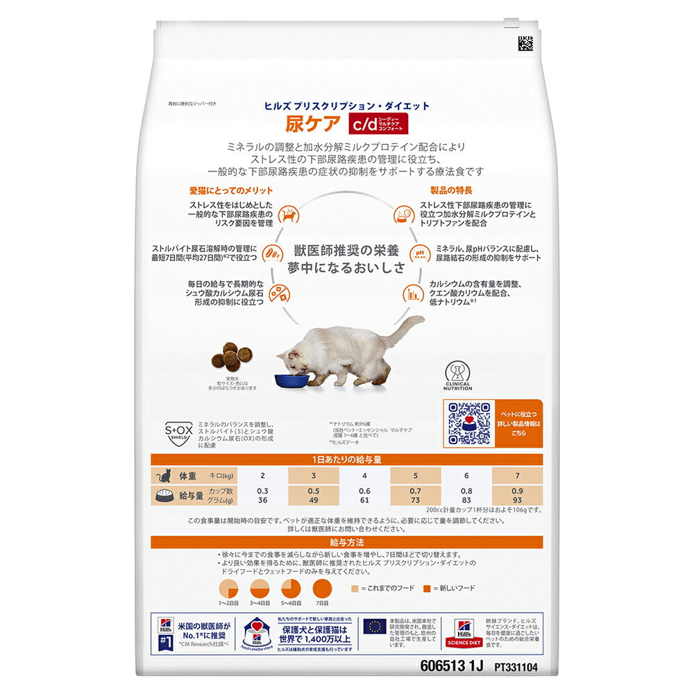 ヒルズ c/d マルチケア コンフォート 尿ケア チキン 療法食 4kg (猫・キャット)[正規品]
