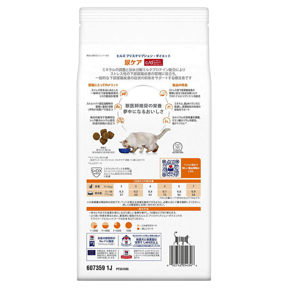 ヒルズ c/d マルチケア コンフォート 尿ケア フィッシュ入り 療法食 500g (猫・キャット)[正規品]