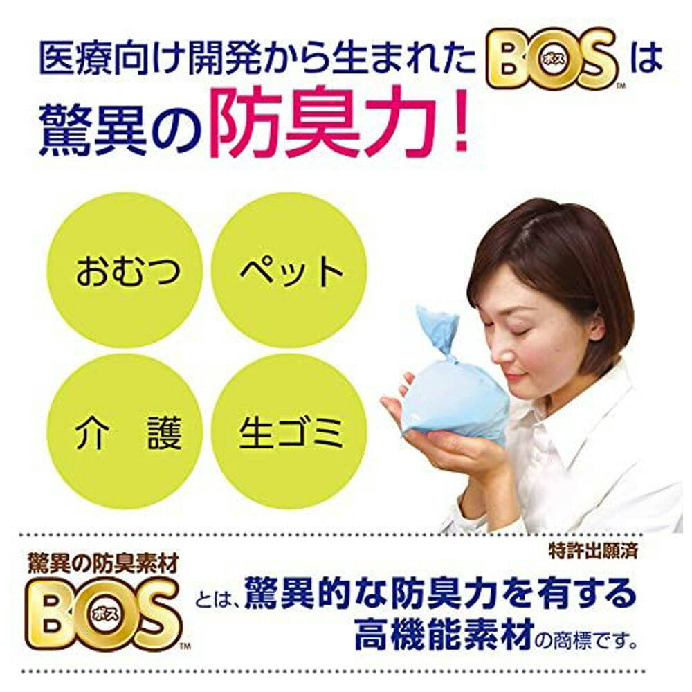 クリロン化成 うんちが臭わない袋 BOS ネコ用 箱型Mサイズ 90枚入り (猫・キャット)