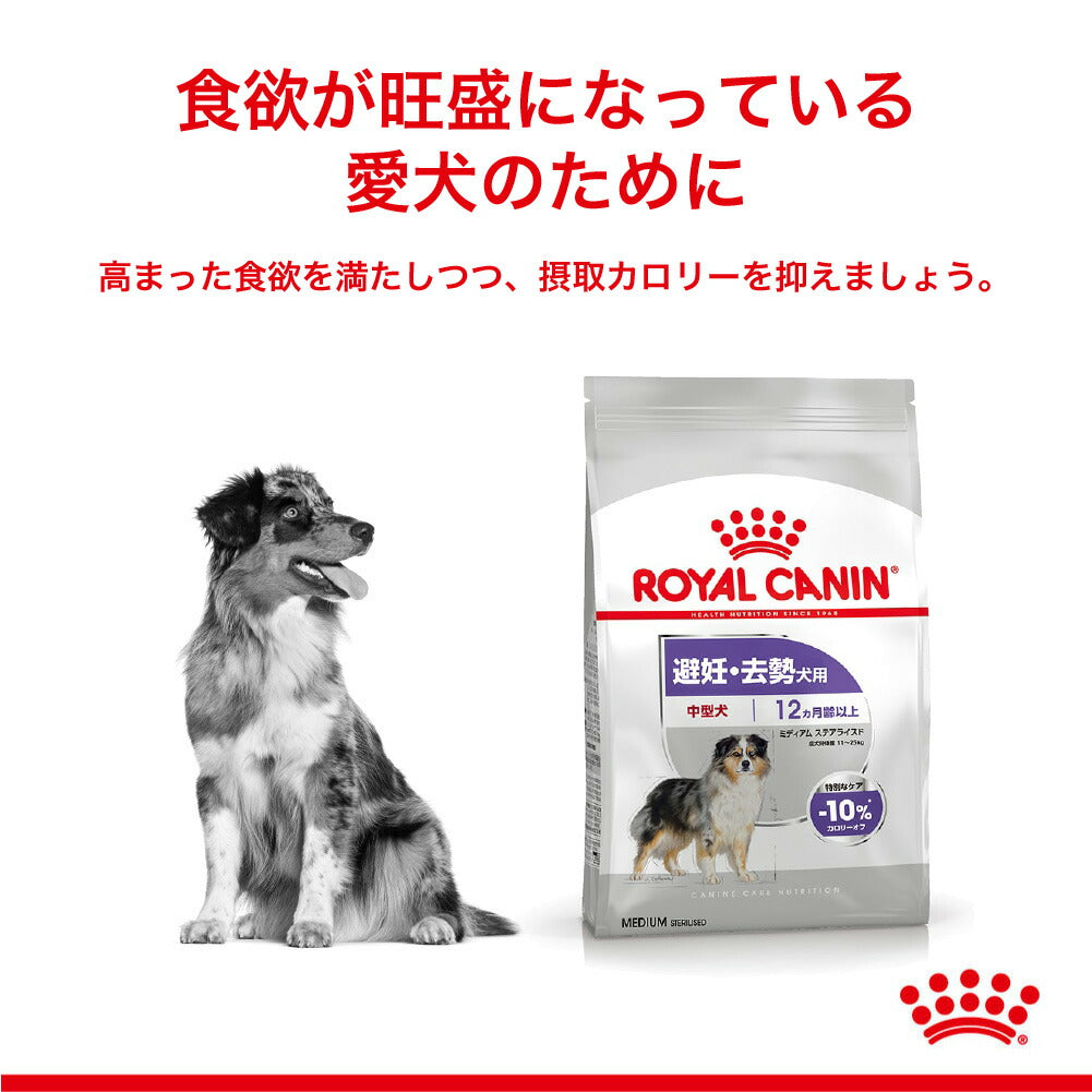 【3kg×2袋】ロイヤルカナン CCN ミディアム ステアライズド 中型犬 避妊・去勢 生後12ヵ月齢以上 (犬・ドッグ)[正規品]