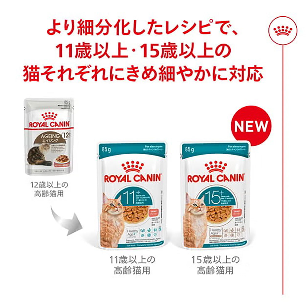 【85g×48袋】ロイヤルカナン FHN-WET エイジング 11+ グレービー 高齢猫用 11歳以上 パウチ (猫・キャット)[正規品]