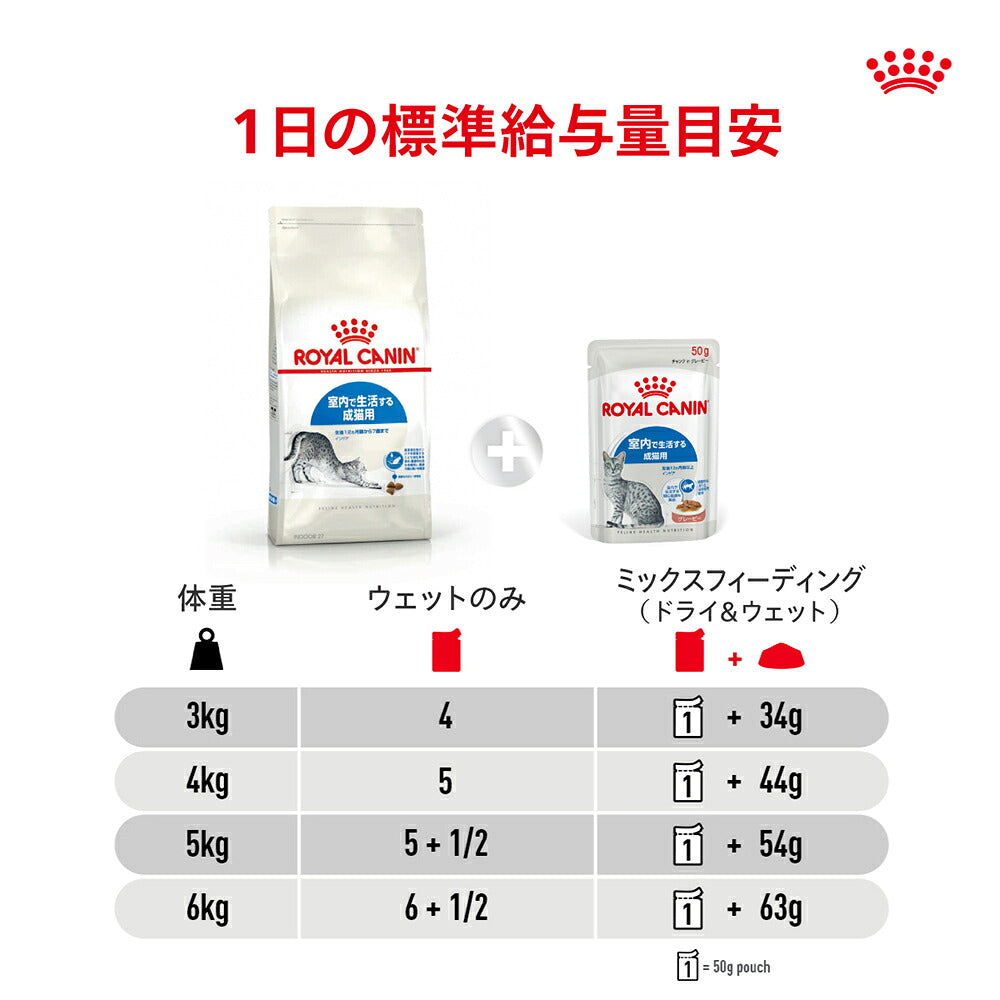 【50g×72袋】ロイヤルカナン FHN-WET インドア グレービー 室内で生活する成猫用 生後12ヵ月齢以上 使い切りサイズ パウチ (猫・キャット)[正規品]