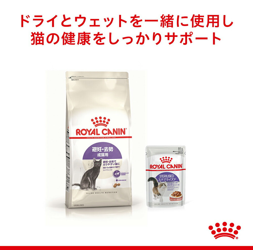 【50g×6袋】ロイヤルカナン FHN-WET ステアライズド グレービー 避妊・去勢 成猫用 生後12ヵ月齢以上 使い切りサイズ パウチ (猫・キャット)[正規品]