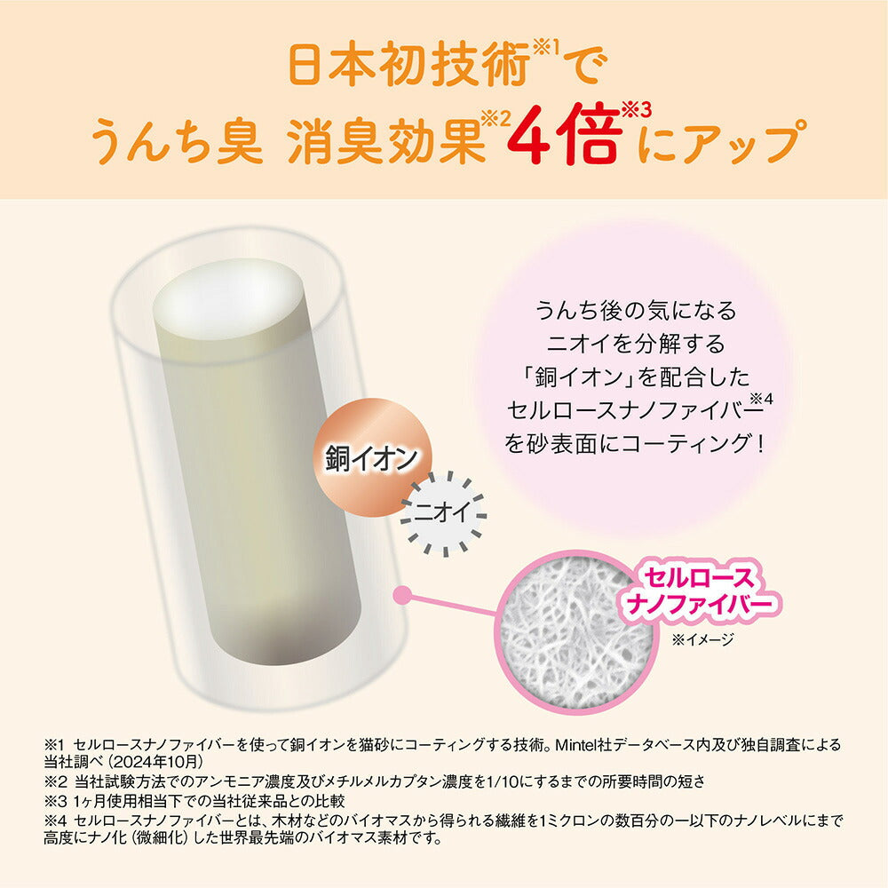 キミおもい パワフル消臭・抗菌 システムトイレ用ネコ砂 小粒 4L 猫砂 (猫・キャット)