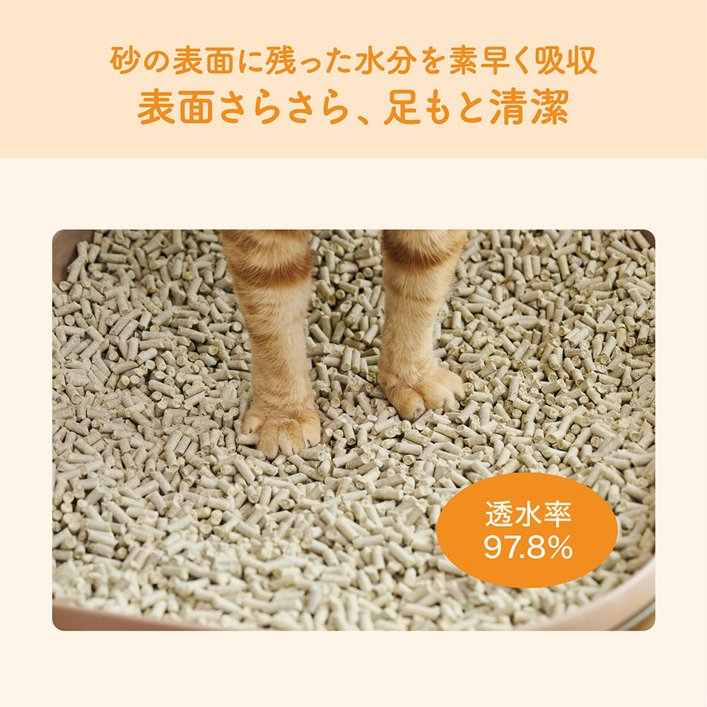 【4L×4袋】キミおもい パワフル消臭・抗菌 システムトイレ用ネコ砂 大粒 猫砂 (猫・キャット)