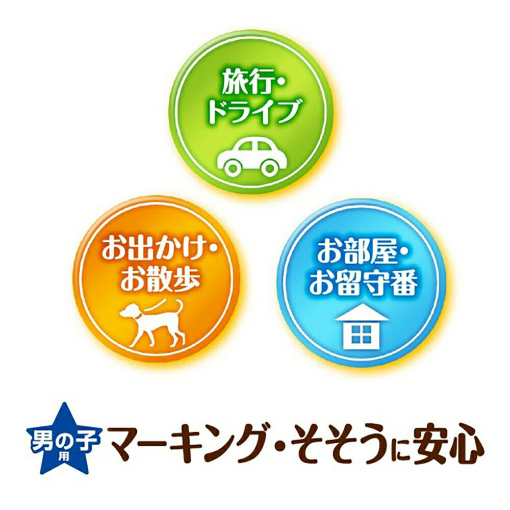 【18枚×4袋】ユニ・チャーム マナーウェア 男の子用 Mサイズ 小型犬～中型犬用 ブリティッシュチェック・プレッピーギンガム おむつ (犬・ドッグ)