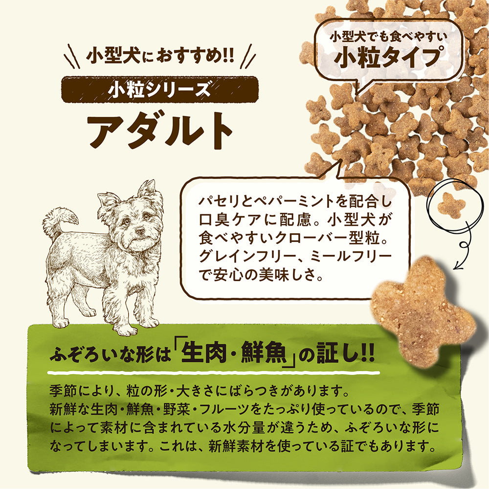 ナウフレッシュ グレインフリー スモールブリード アダルト 小型犬用 成犬用 超小粒 800g (犬・ドッグ)[正規品] NOW FRESH