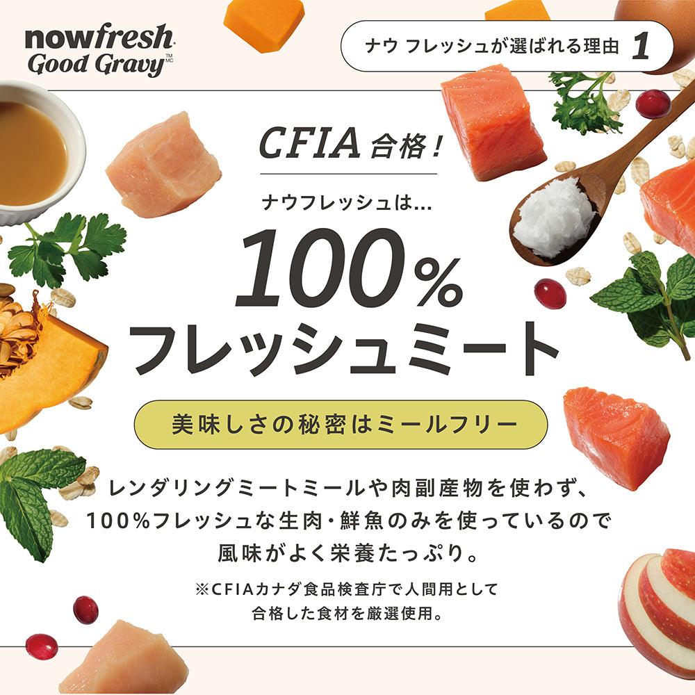 ナウフレッシュ グッドグレービー アダルトキャット サーモンレシピ グレインフリー 全猫種用 成猫用 高齢猫用 350g (猫・キャット)[正規品] NOW FRESH
