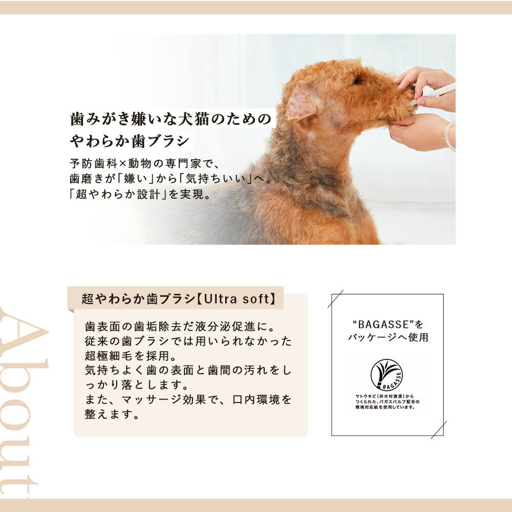 【メール便】たかくら新産業 made of Organics 超やわらか歯ブラシ Ultra soft M 全犬種用 (犬・ドッグ)[M便 1/6]