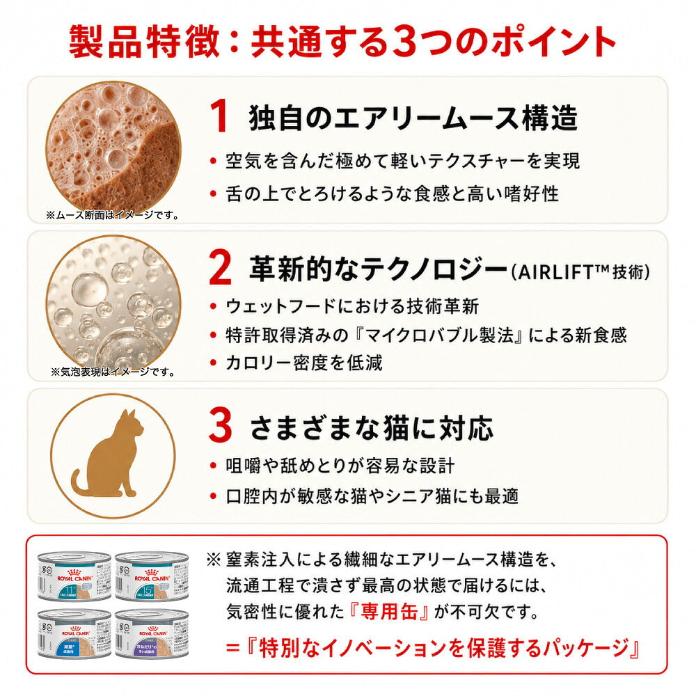 ロイヤルカナン FHN-WET エイジング 15+ ウルトラ ソフト ムース 高齢猫用 15歳以上 缶 85g×3 (猫・キャット)[正規品]
