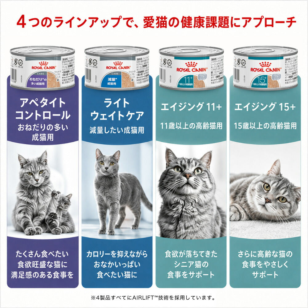 ロイヤルカナン FHN-WET エイジング 15+ ウルトラ ソフト ムース 高齢猫用 15歳以上 缶 85g×3 (猫・キャット)[正規品]