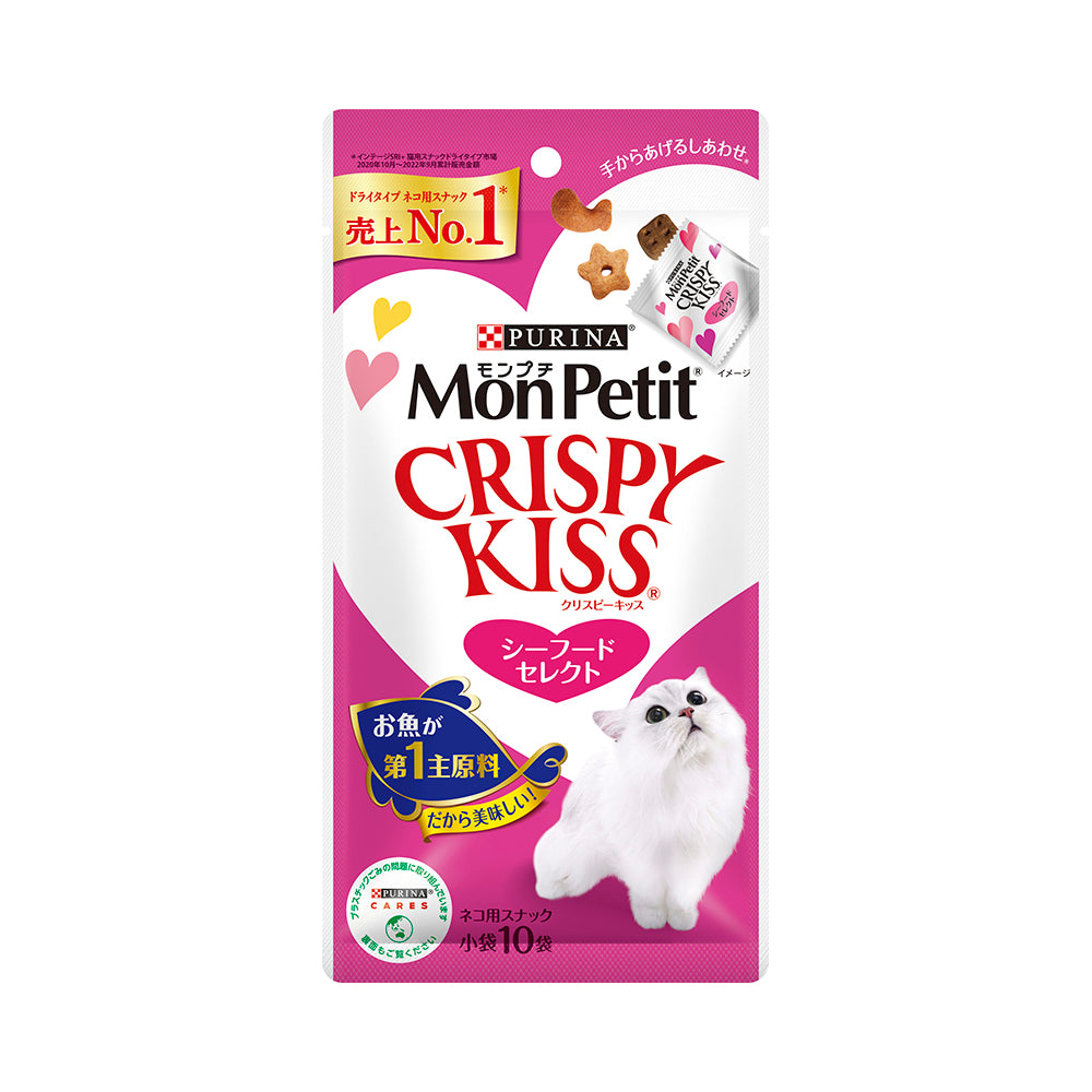 [賞味期限2026/3/28]【メール便】ネスレ モンプチ クリスピーキッス シーフードセレクト 30g (猫・キャット)[正規品][M便 1/10]