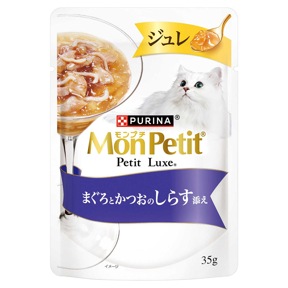 [賞味期限2026/7/28]【メール便】ネスレ モンプチ プチリュクス ジュレ まぐろとかつおのしらす添え 35g (猫・キャット)[正規品][単品][M便 1/10]