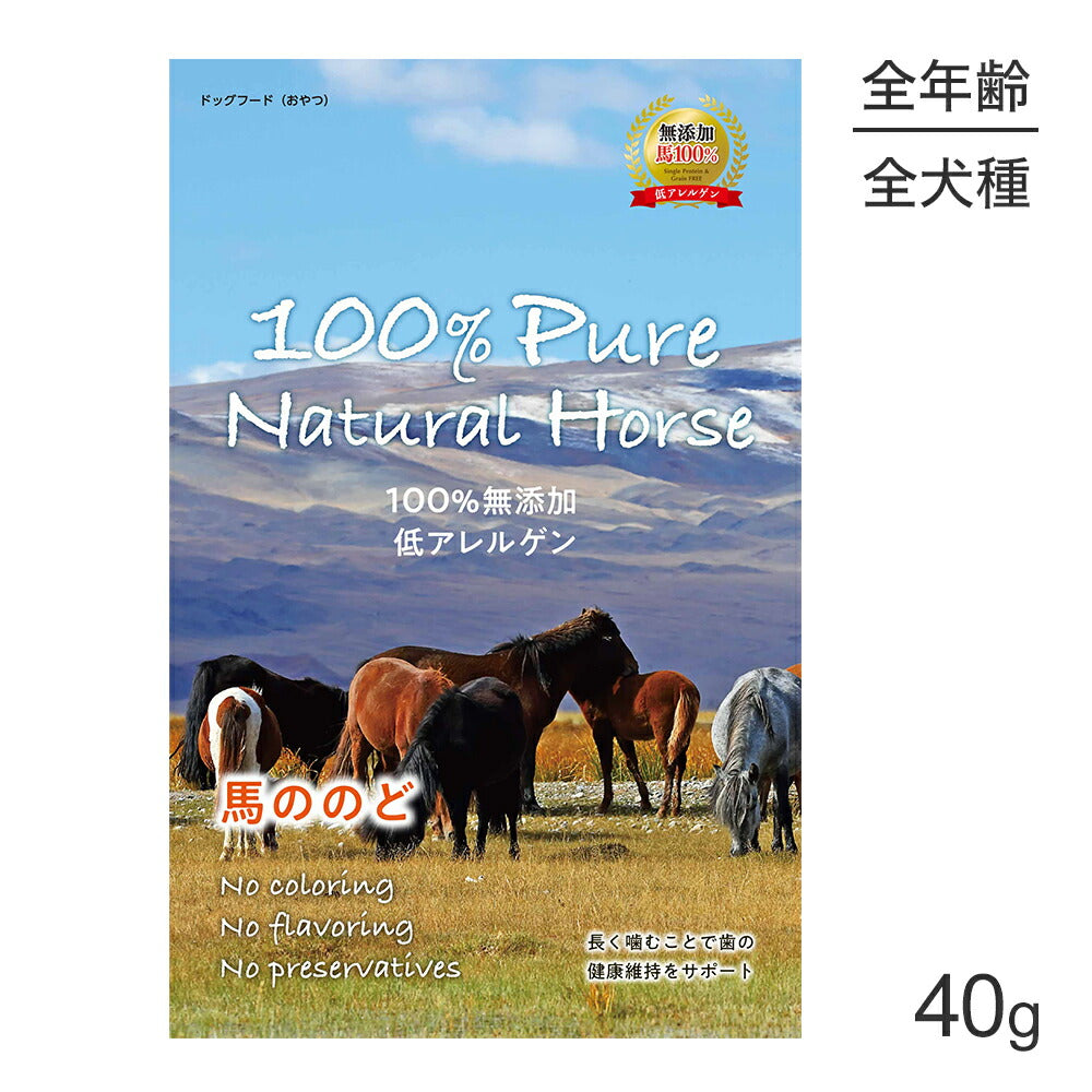 【メール便】100% Pure Natural Horse 馬ののど 40g (犬・ドッグ)[正規品][M便 1/2]