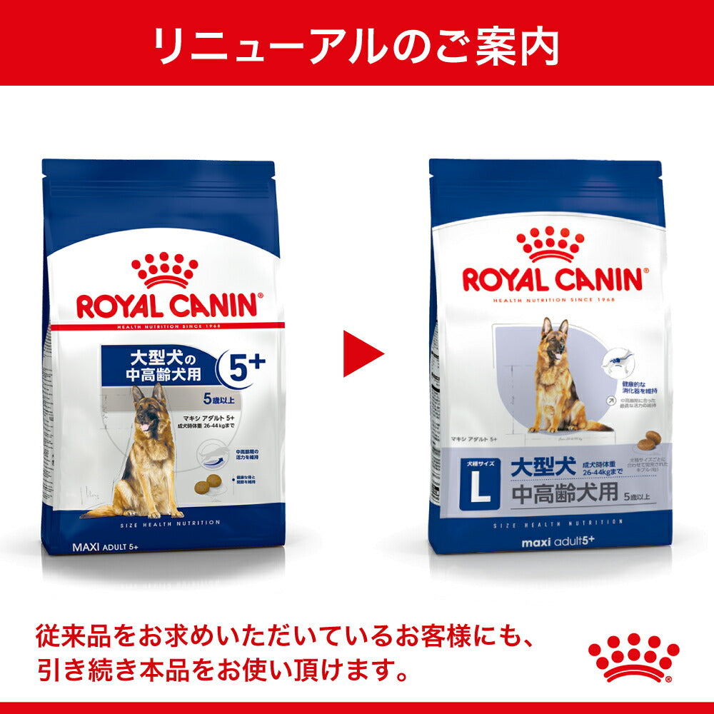 ロイヤルカナン SHN マキシ アダルト 5＋ 大型犬 中・高齢犬用 5歳以上 15kg (犬・ドッグ)[正規品]