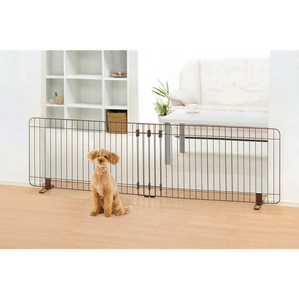 リッチェル 伸縮スタンド簡易ペットゲート 120-180 ブラウン (犬・ドッグ)