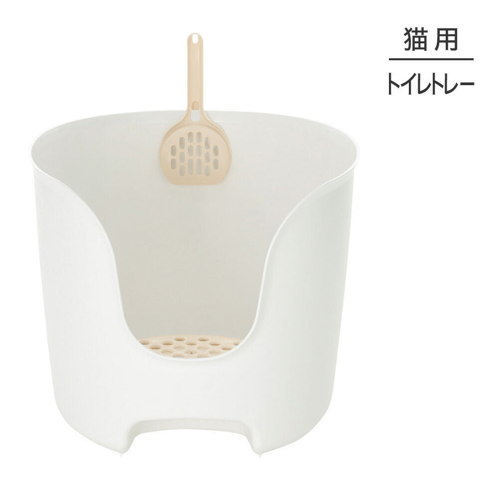 リッチェル ラプレ 壁高ネコトイレ ホワイト (猫・キャット)